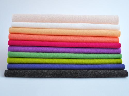 100% Wool felt sheets - 'Mardi Gras' Collection-Cloud Craft