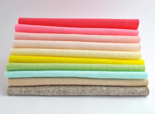 100% Wool felt sheets - 'Sunday Sundae' Collection-Cloud Craft