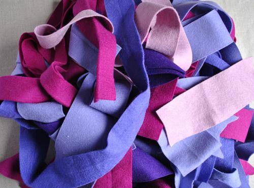 100% wool felt remnants - purples-Cloud Craft