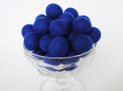 wool felt balls - royal blue-Cloud Craft